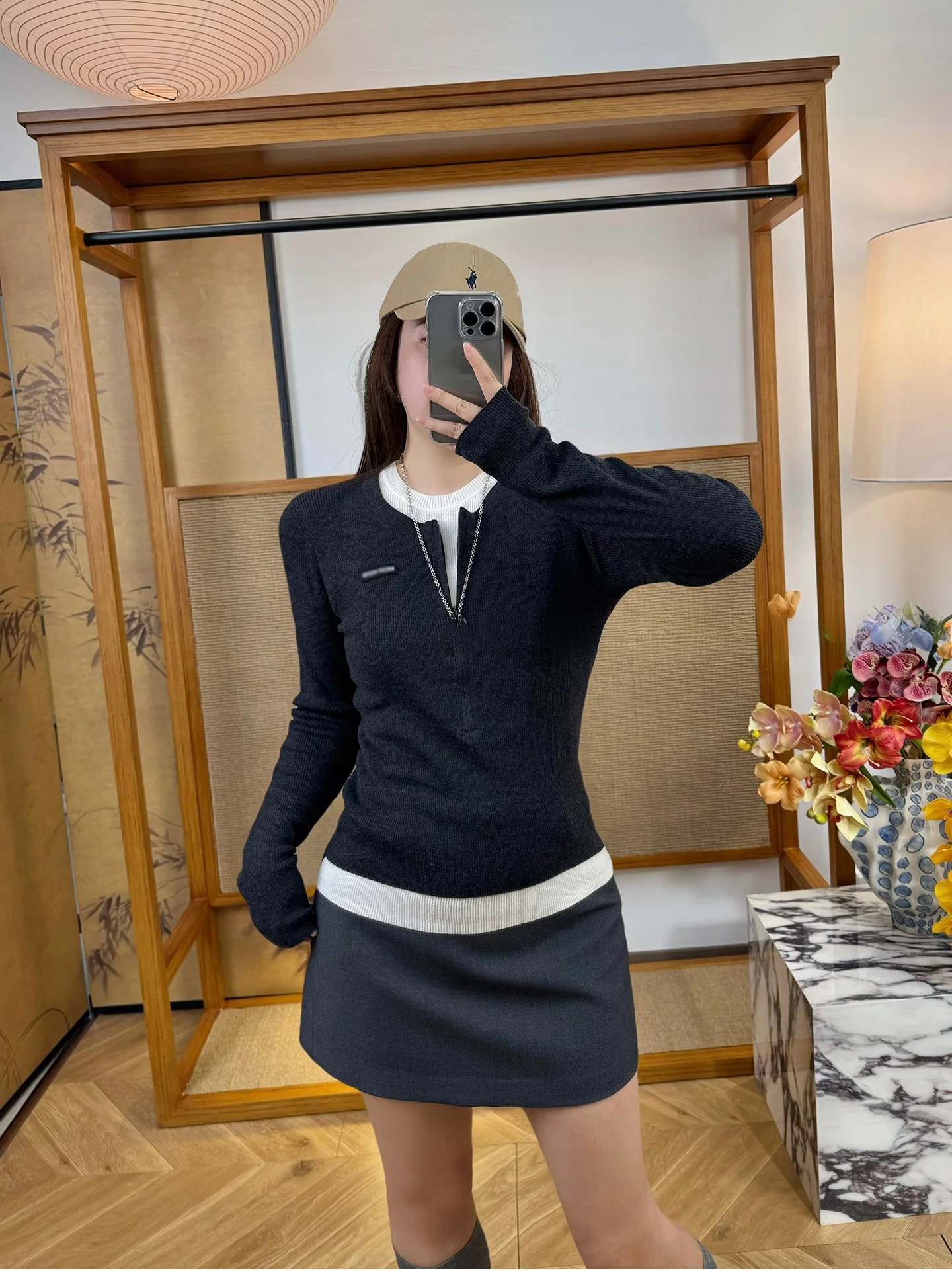 JONIbyBEB Silk Wool Knitted Long Sve f Open Collar Slim Fit Girl's Top Fake Two-Piece Color Blo Design Commute Sle
JONIbyBEB Silk Wool Knitted Long Sve f Open Collar Slim Fit Girl's Top Fake Two-Piece Color Blo Design Commute Sle