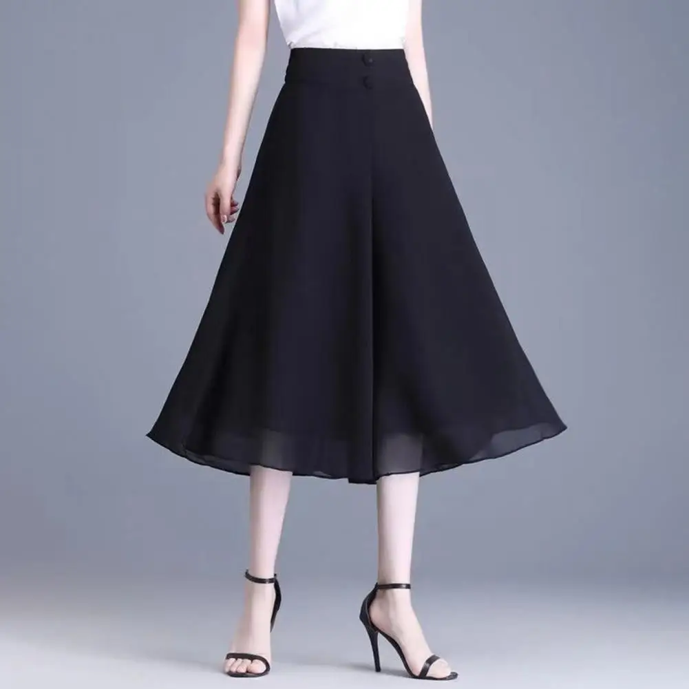 Women Skirt Pants Flower Print Chiffon Culottes Women's High Waist Wide Leg Skirt Pants Loose Fit Thin Trousers for Casual Wear
Women Skirt Pants Flower Print Chiffon Culottes Women's High Waist Wide Leg Skirt Pants Loose Fit Thin Trousers for Casual Wear