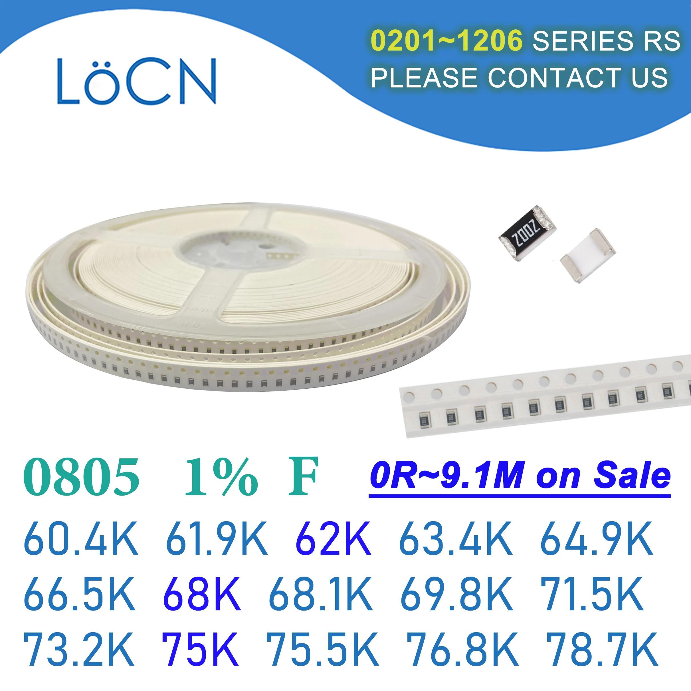 0805 1% 5000 шт. SMD резистор F 60,4K 61,9K 62K 63,4K 64,9K 66,1K 68K 68,1K 69,8K 71.5K 73,2K 75K 75.5K 76,8K 78,7K 2012 Ом
0805 1% 5000 шт. SMD резистор F 60,4K 61,9K 62K 63,4K 64,9K 66,1K 68K 68,1K 69,8K 71.5K 73,2K 75K 75.5K 76,8K 78,7K 2012 Ом