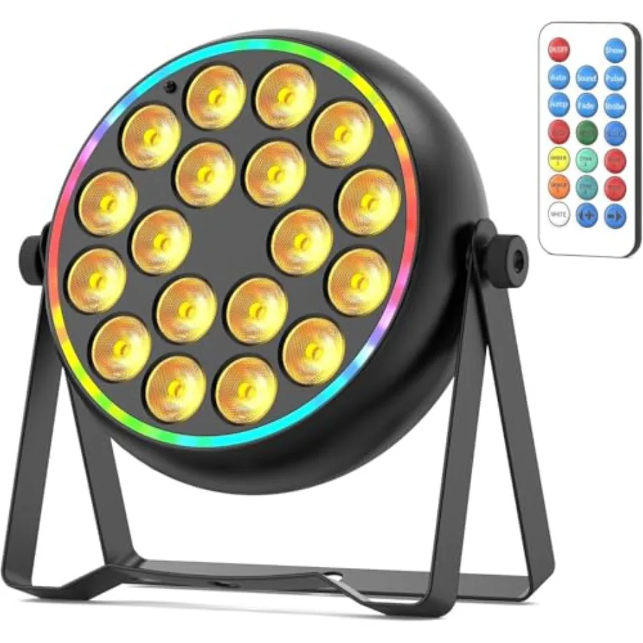 LED Par Light, Sound Active and DMX Control DJ Lights, Party Light with Pro RGBW and Strobe Effects for Indoor Stage, Wedding,
LED Par Light, Sound Active and DMX Control DJ Lights, Party Light with Pro RGBW and Strobe Effects for Indoor Stage, Wedding,