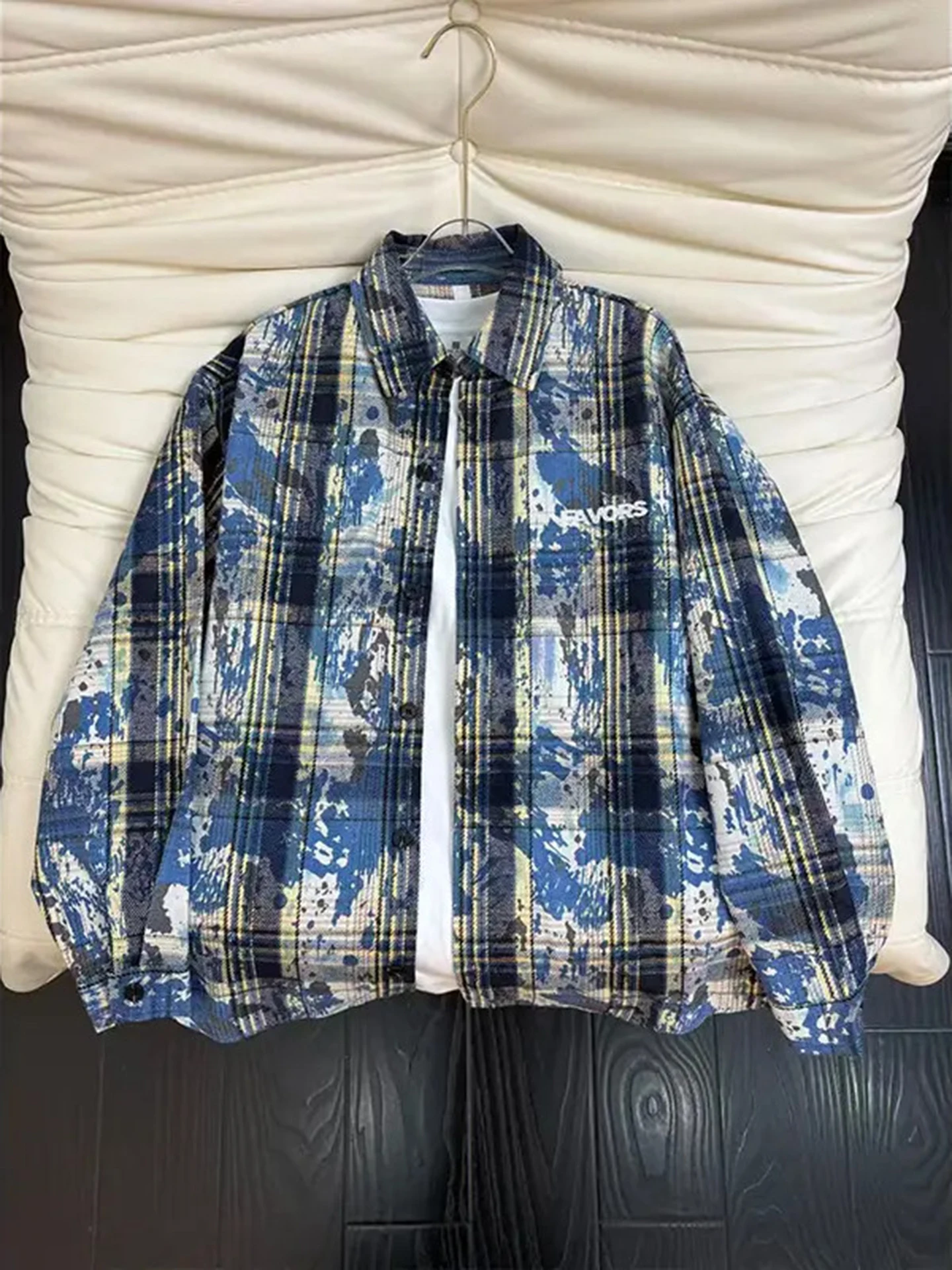 Blue American Dyed Plaid Long Sleeve Shirt Men's Spring Autumn High Sensation Cleanfit Outerwear Standard Fit Polyester Fiber
Blue American Dyed Plaid Long Sleeve Shirt Men's Spring Autumn High Sensation Cleanfit Outerwear Standard Fit Polyester Fiber