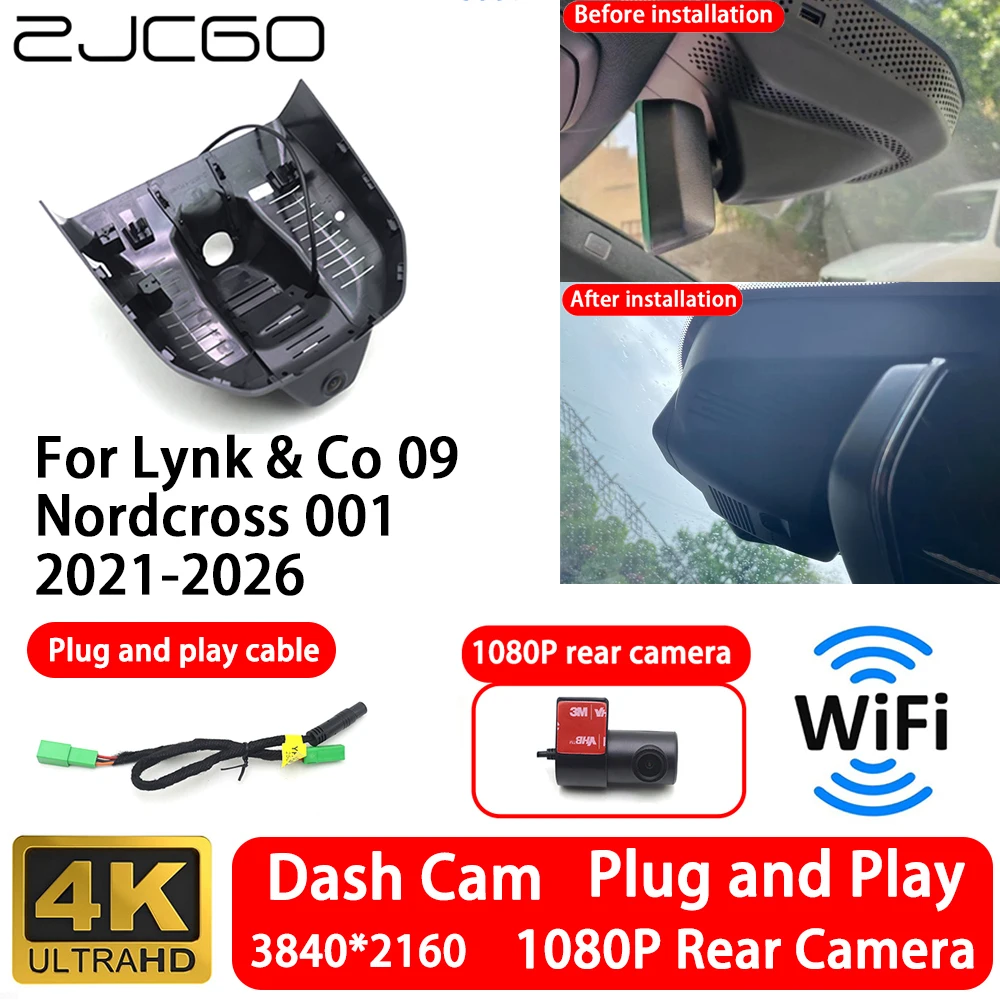 for Lynk & Co 09 Nordcross 001 2021-2026 4K 2160P Front Rear Camera Dash Cam Wifi Plug and Play Video Recorde Loop Recording
for Lynk & Co 09 Nordcross 001 2021-2026 4K 2160P Front Rear Camera Dash Cam Wifi Plug and Play Video Recorde Loop Recording