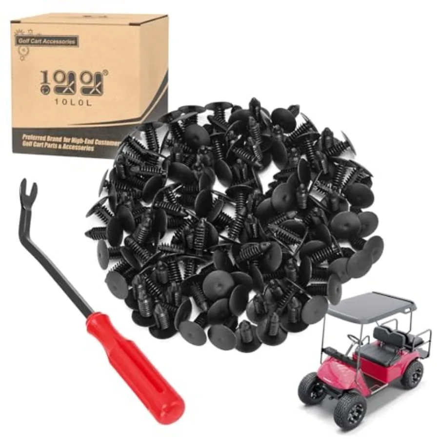 Universal Plastic Rivets for EZGO Club Car Yamaha Golf Cart, Auto Body Fastener Push Pin Screw Panel Fixings Clips Black
Universal Plastic Rivets for EZGO Club Car Yamaha Golf Cart, Auto Body Fastener Push Pin Screw Panel Fixings Clips Black