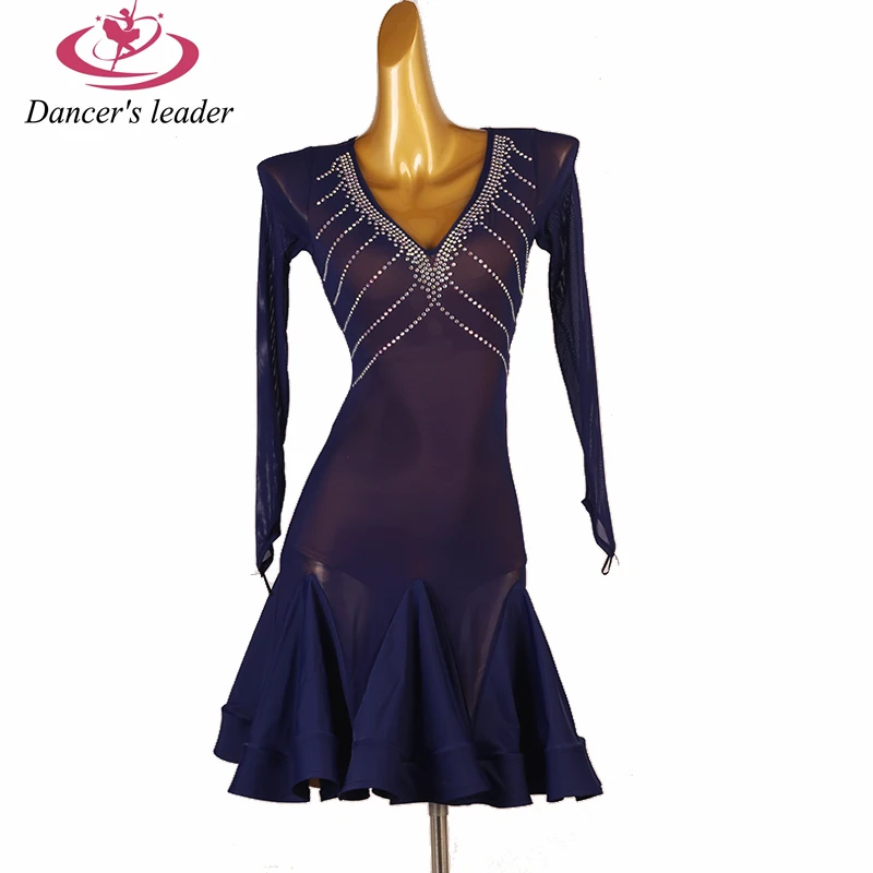 Latin Dance Dress High-end Custom Long Sleeve Dress Mesh Pattern With Diamond Tango Stage Professional Clothing
Latin Dance Dress High-end Custom Long Sleeve Dress Mesh Pattern With Diamond Tango Stage Professional Clothing