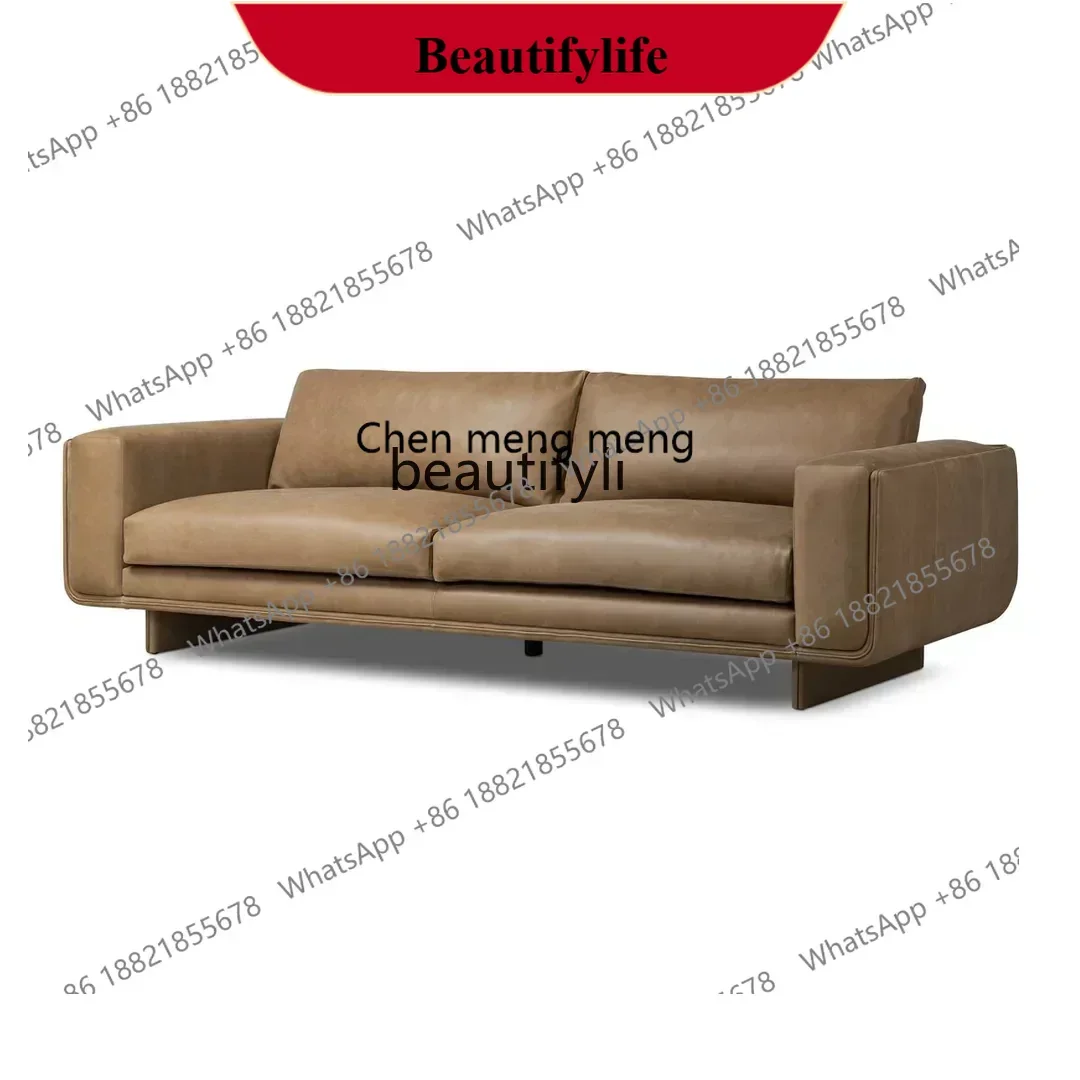z183 Nordic light luxury leather sofa designer first layer cowhide modern simple living room three-person straight row leather
z183 Nordic light luxury leather sofa designer first layer cowhide modern simple living room three-person straight row leather