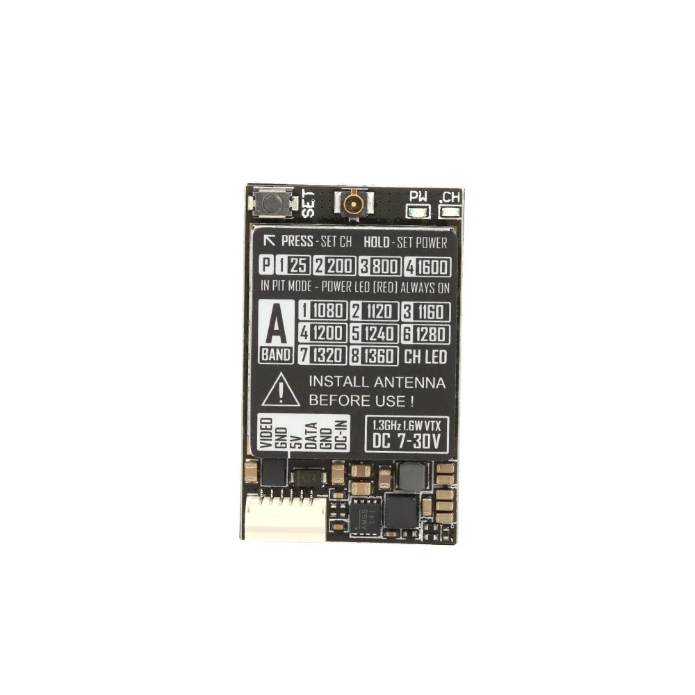 Rushfpv Rush 1.3G/1.2G VTX 8CH 1.6W VTX Audio Video FPV Transmitter Receiver Module For RC FPV Drone DIY Parts
Rushfpv Rush 1.3G/1.2G VTX 8CH 1.6W VTX Audio Video FPV Transmitter Receiver Module For RC FPV Drone DIY Parts