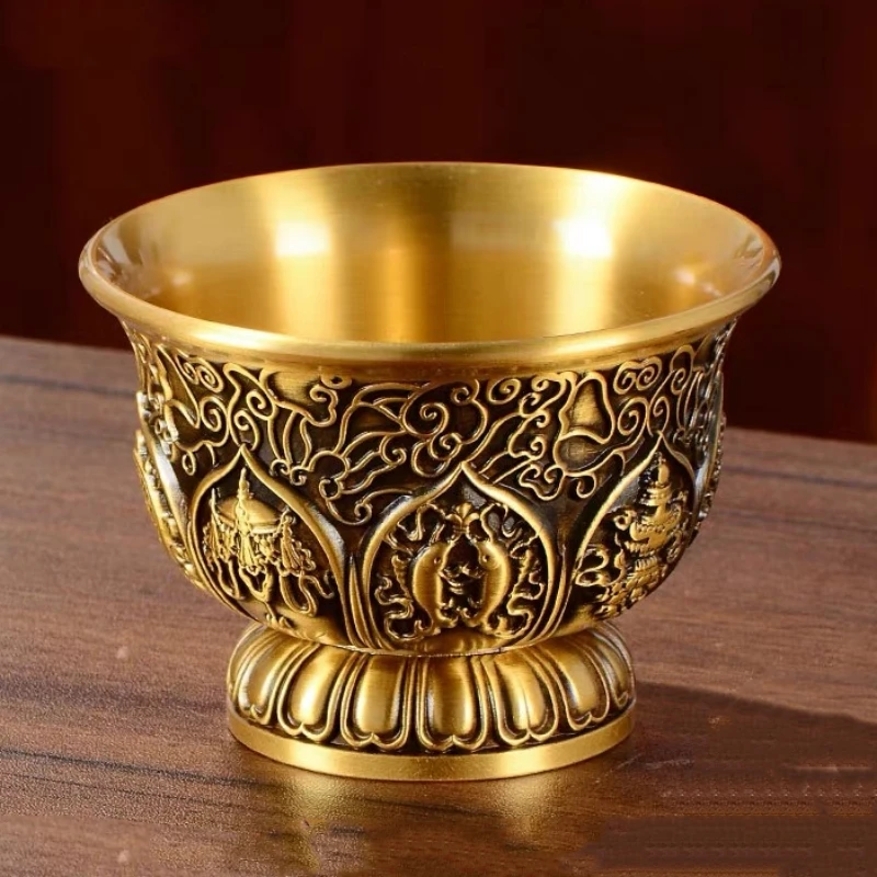 Bronze Tibetan Bowl,Copper, Tantric Holy Water Cup, Engraved Eight Auspicious Buddhist Bowl, Tribute Desktop Decorative,10 cm
Bronze Tibetan Bowl,Copper, Tantric Holy Water Cup, Engraved Eight Auspicious Buddhist Bowl, Tribute Desktop Decorative,10 cm