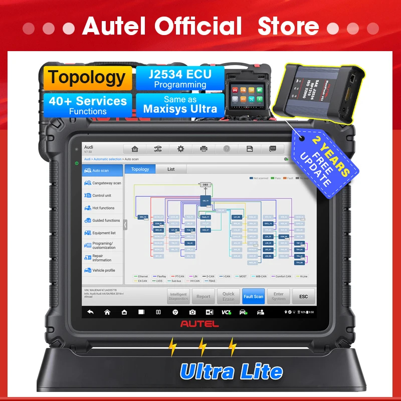 Autel MaxiCOM Ultra Lite диагностические инструменты OBD2 сканер топология 2,0 J2534 ECU программирование такой же, как Ultra MS919 MS909 2 года
Autel MaxiCOM Ultra Lite диагностические инструменты OBD2 сканер топология 2,0 J2534 ECU программирование такой же, как Ultra MS919 MS909 2 года