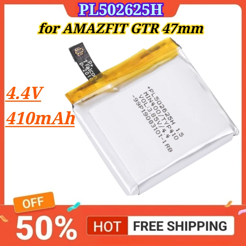 4.4V 410mAh for ZONGJI Compatible Battery for AMAZFIT GTR 47mm Smart Sport Watch PL502625H Batteries
4.4V 410mAh for ZONGJI Compatible Battery for AMAZFIT GTR 47mm Smart Sport Watch PL502625H Batteries