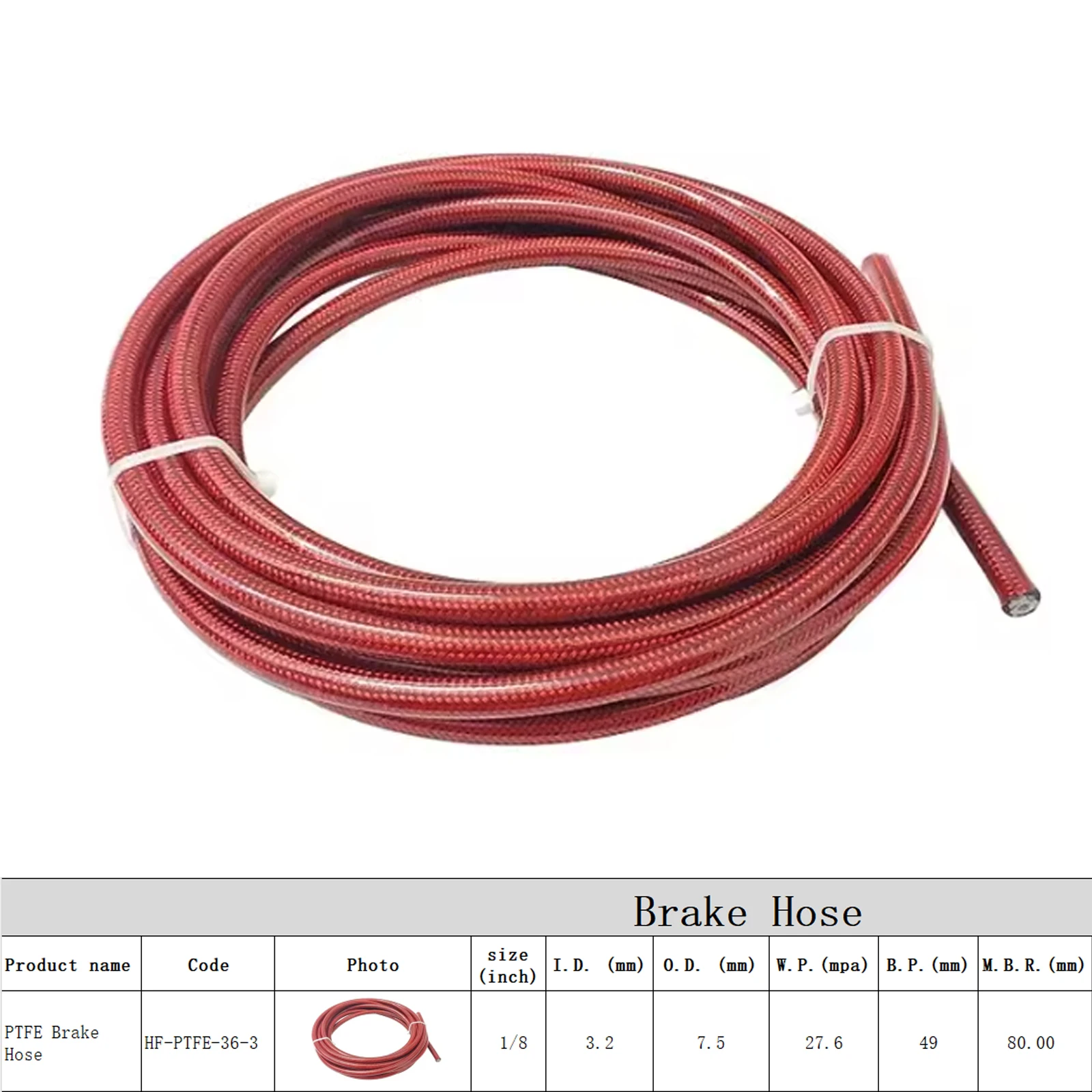 Universal Motorcycle AN3 Braided Stainless Steel PTFE Brake Line Hose PTFE Brake Line Oil Fuel Tube Pipe ID:3.2mm 1/2/3/4/5M
Universal Motorcycle AN3 Braided Stainless Steel PTFE Brake Line Hose PTFE Brake Line Oil Fuel Tube Pipe ID:3.2mm 1/2/3/4/5M