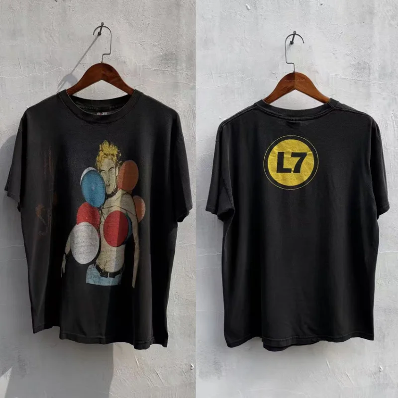 Vintage SAINT Round Neck Tshirts Hungry for Stink L7 Print Men Women Oversized Short Sleeve Tee Tops
Vintage SAINT Round Neck Tshirts Hungry for Stink L7 Print Men Women Oversized Short Sleeve Tee Tops