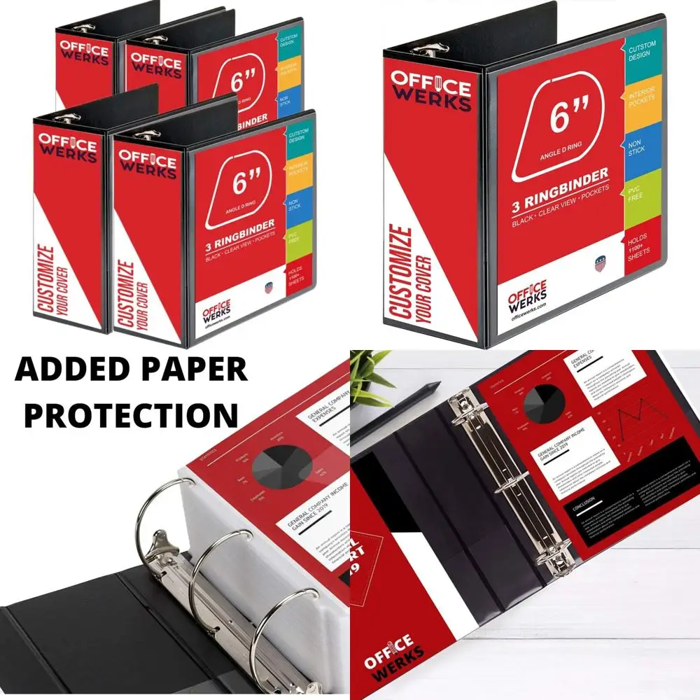 Сверхмощная 6-дюймовая папка с 3 кольцами и D-образными кольцами с угловыми фиксациями, большая емкость для хранения, подходит для 8,5 x 11, профессиональный органайзер с P
Сверхмощная 6-дюймовая папка с 3 кольцами и D-образными кольцами с угловыми фиксациями, большая емкость для хранения, подходит для 8,5 x 11, профессиональный органайзер с P