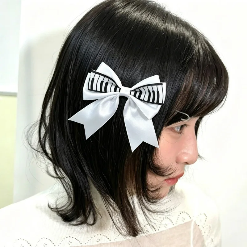 2/4Pcs Black White Piano Bowknot Hair Clip Girls Gothic Piano Key Duck Bill Barrette Girls Punk Bangs Side Hairpins Headwear
2/4Pcs Black White Piano Bowknot Hair Clip Girls Gothic Piano Key Duck Bill Barrette Girls Punk Bangs Side Hairpins Headwear