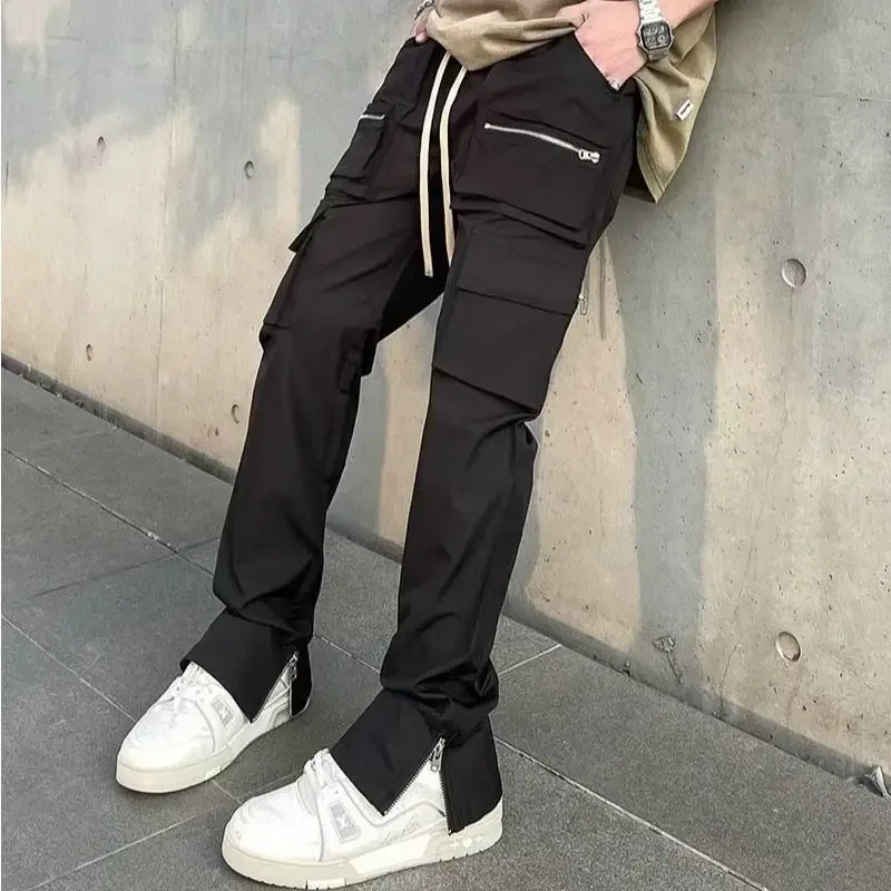 Men's street casual pans, men's zippered split spring and autumn men's straight fitting black European and American zippered wor
Men's street casual pans, men's zippered split spring and autumn men's straight fitting black European and American zippered wor