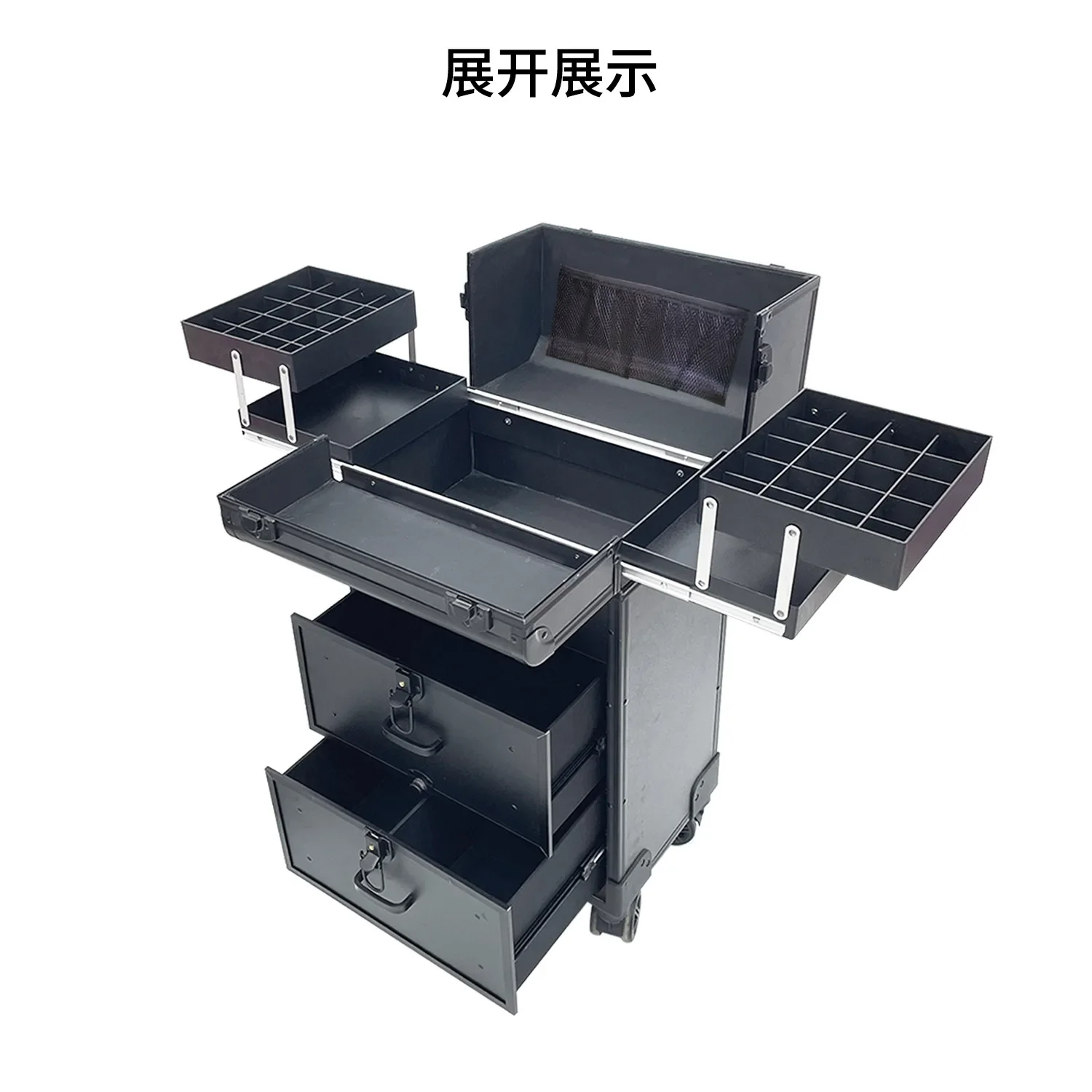 Portable trolley cosmetic case, tattoo embroidery manicure kit, multi-layer black portable, follow-up case
Portable trolley cosmetic case, tattoo embroidery manicure kit, multi-layer black portable, follow-up case