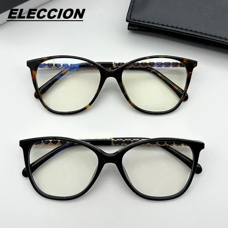 ELECCION Brand Designer Fashion Trend Myopia Glasses frame Women Acetate Retro Optical Prescription Eyeglass Frames CH3408
ELECCION Brand Designer Fashion Trend Myopia Glasses frame Women Acetate Retro Optical Prescription Eyeglass Frames CH3408