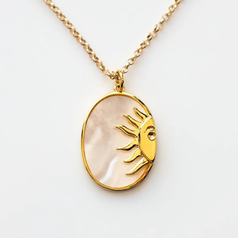 Fashion Sweater Necklace for Women Jewelry Collar Stainless Steel Sun Pendant Gift Boho Exquisite Gold Color Chain for Ladies
Fashion Sweater Necklace for Women Jewelry Collar Stainless Steel Sun Pendant Gift Boho Exquisite Gold Color Chain for Ladies