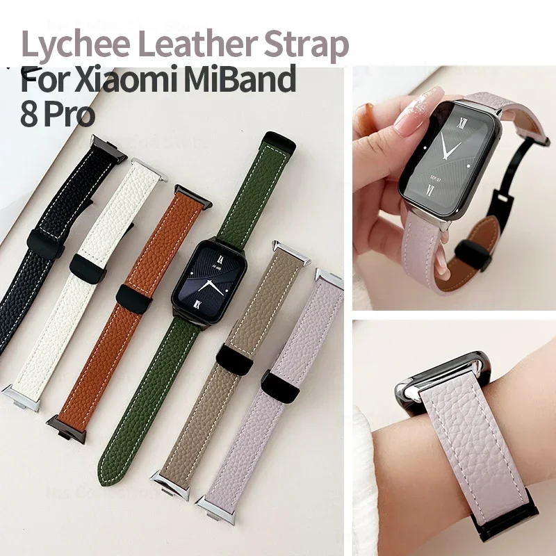 Fashion Leather Strap for Xiaomi Mi Band 8 Pro Magnetic Buckle Bracelet for Miband 8 Pro Replacement Wristband Loop Accessories
Fashion Leather Strap for Xiaomi Mi Band 8 Pro Magnetic Buckle Bracelet for Miband 8 Pro Replacement Wristband Loop Accessories