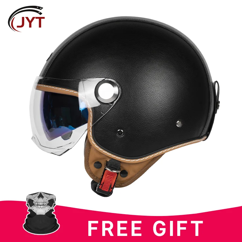 Wind Tunnel Tested 3/4 Open Face Leather Helmet Aerodynamic Shell Design Reduce Wind Noise and Neck Fatigue During Daily Riding
Wind Tunnel Tested 3/4 Open Face Leather Helmet Aerodynamic Shell Design Reduce Wind Noise and Neck Fatigue During Daily Riding