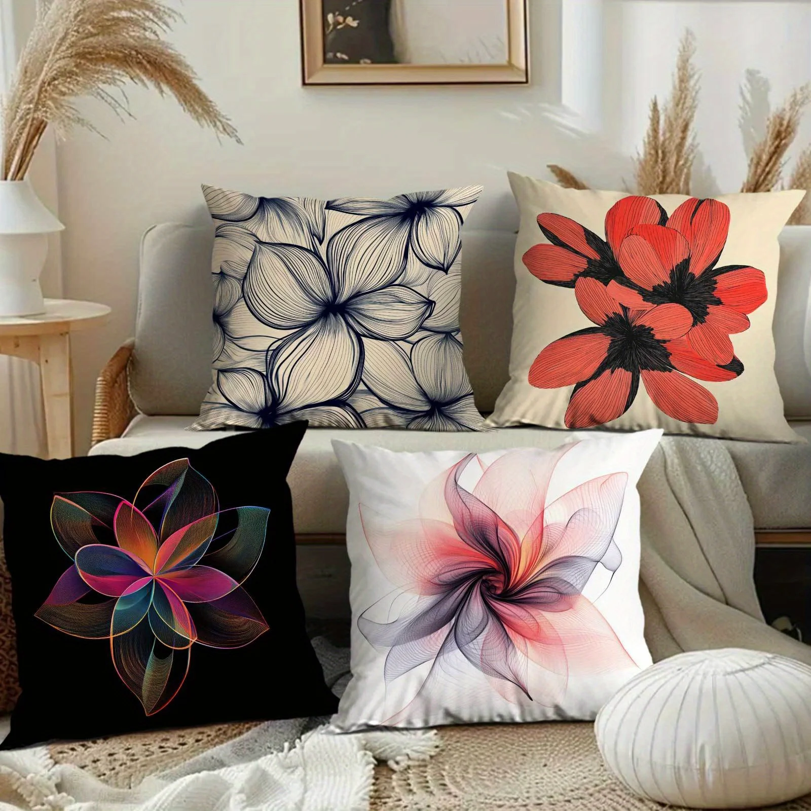 Modern abstract floral double-sided Printed pillow cover Short plush Suitable living rooms bedrooms sofas throw cushion cover
Modern abstract floral double-sided Printed pillow cover Short plush Suitable living rooms bedrooms sofas throw cushion cover