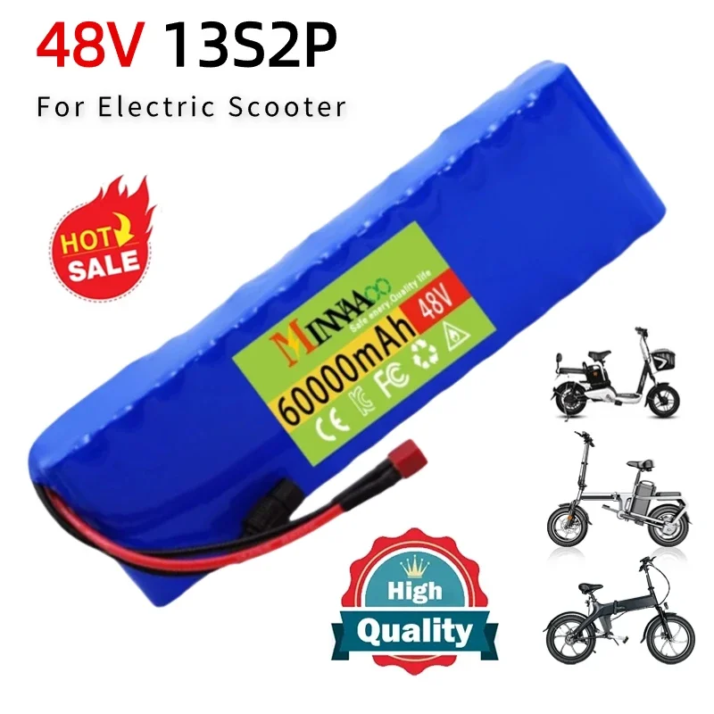 50Ah/60Ah 48V 13S2P Replacement Li-ion Battery for Bafang Electric Bike Retrofit Kit 1000w 54.6V 2A Charger + XT60 / DC Plug
50Ah/60Ah 48V 13S2P Replacement Li-ion Battery for Bafang Electric Bike Retrofit Kit 1000w 54.6V 2A Charger + XT60 / DC Plug