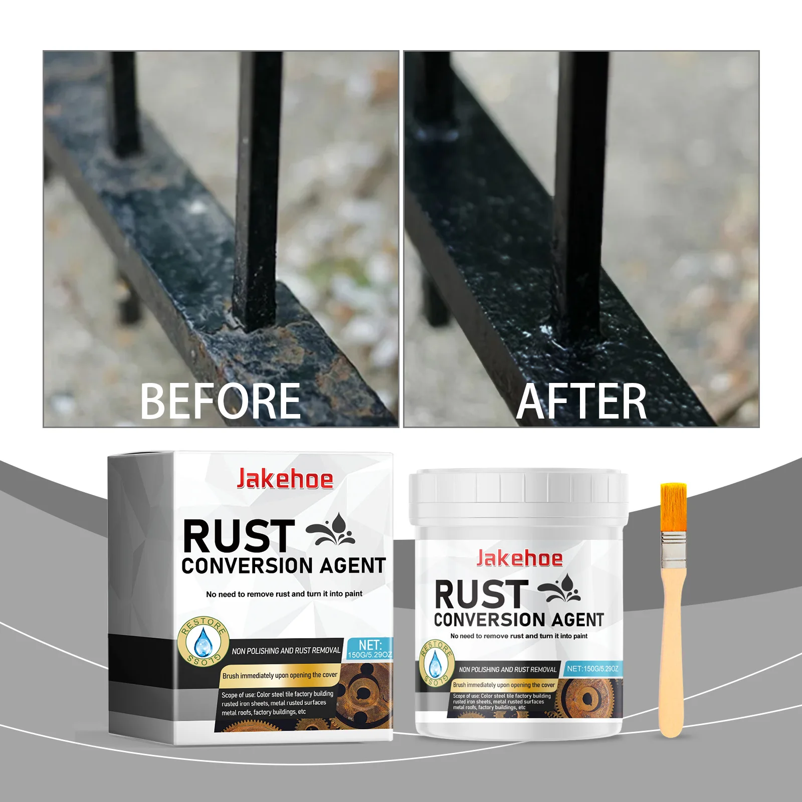 Средство для предотвращения ржавчины с металла Защитное покрытие для металлической поверхности Антиоксидантное средство для удаления ржавчины Очиститель от ржавчины с металлической поверхностью 
Средство для предотвращения ржавчины с металла Защитное покрытие для металлической поверхности Антиоксидантное средство для удаления ржавчины Очиститель от ржавчины с металлической поверхностью