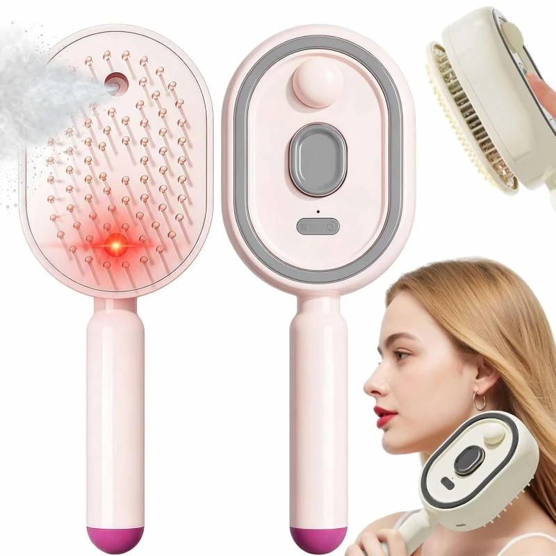 Electric Spray Hair Brush 2-In-1 Misting Hair Brush with Water Spray Reduce Frizz Anti-Static Retractable Steam Massage Comb
Electric Spray Hair Brush 2-In-1 Misting Hair Brush with Water Spray Reduce Frizz Anti-Static Retractable Steam Massage Comb
