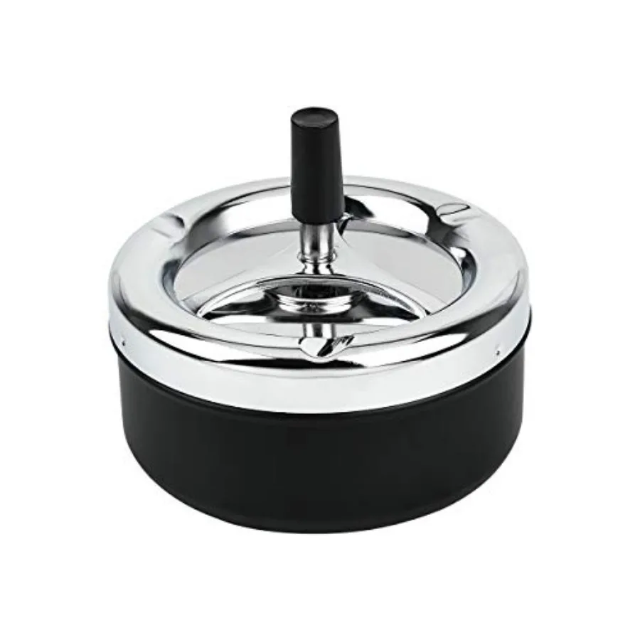 Round Push Down Ashtray with Spinning Tray Metal Cigarette Ash Tray Large 5.2 Inch Home Ashtray for Indoor and Outside Patio
Round Push Down Ashtray with Spinning Tray Metal Cigarette Ash Tray Large 5.2 Inch Home Ashtray for Indoor and Outside Patio