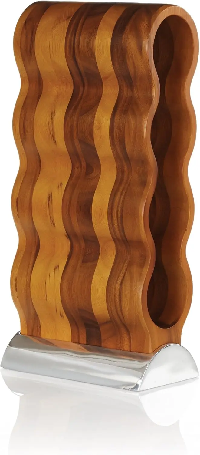 Wine Rack | Wooden Wine Rack for Countertop | Wine Bottle Stand for Home Décor | Made of Acacia wood and Silver Allo
Wine Rack | Wooden Wine Rack for Countertop | Wine Bottle Stand for Home Décor | Made of Acacia wood and Silver Allo
