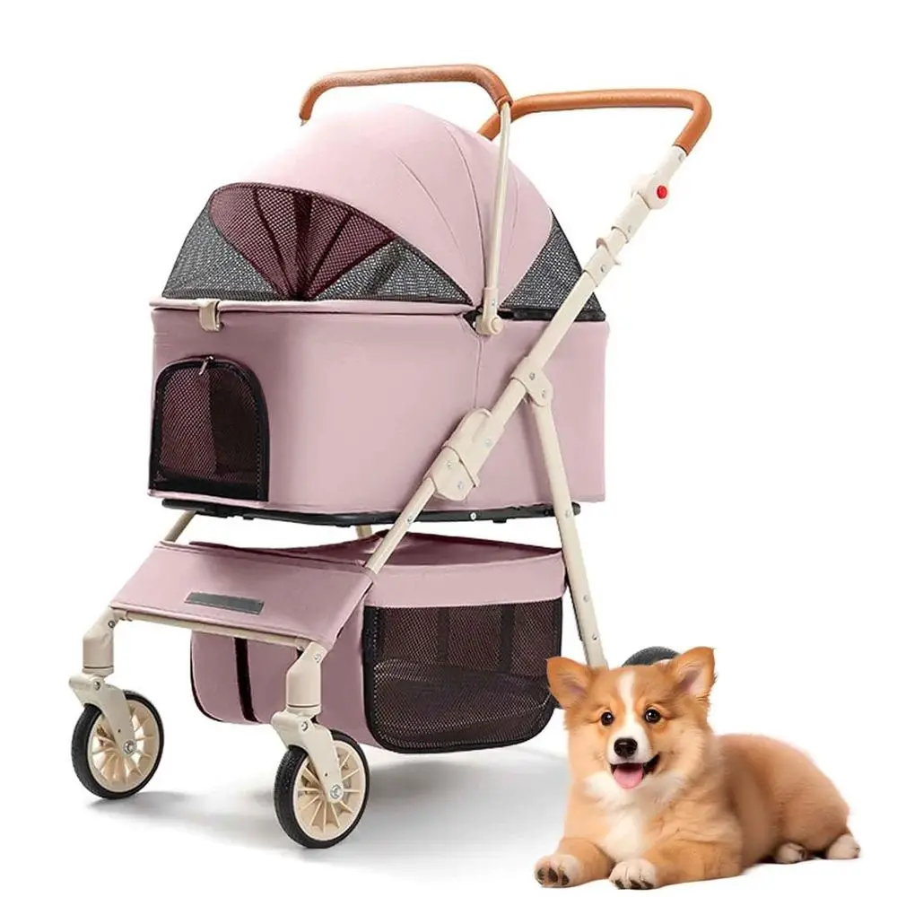4-колесная тележка для собак и коляска 3-в-1, съемная переноска и корзина, для маленьких собак и кошек, розовая
4-колесная тележка для собак и коляска 3-в-1, съемная переноска и корзина, для маленьких собак и кошек, розовая