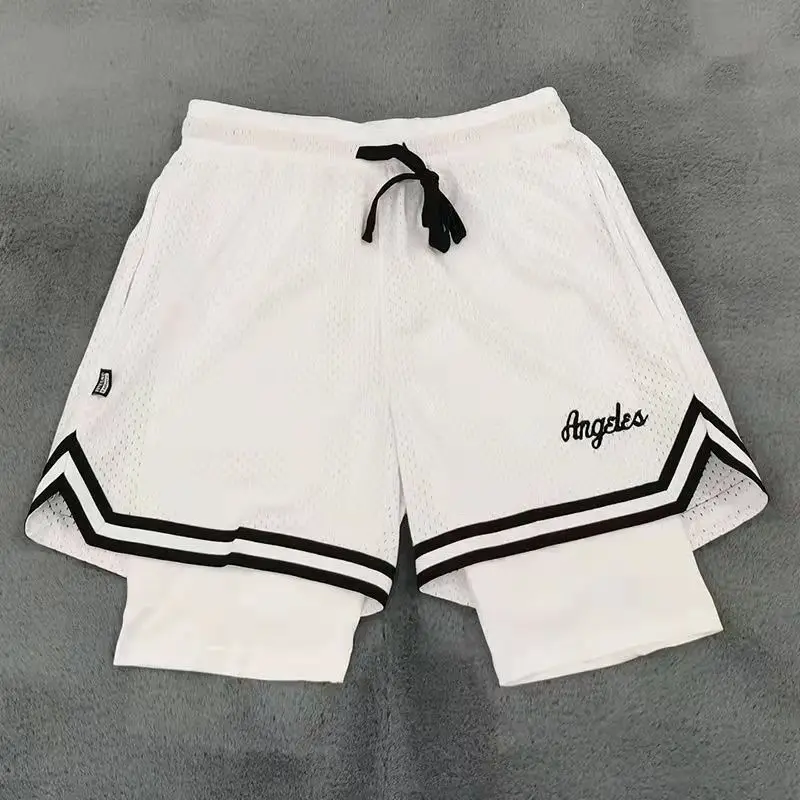 Двухслойные баскетбольные шорты, мужские спортивные брюки до колена, искусственные двухсекционные шорты для бега, фитнеса, подкладка с поясом три четверти, лето
Двухслойные баскетбольные шорты, мужские спортивные брюки до колена, искусственные двухсекционные шорты для бега, фитнеса, подкладка с поясом три четверти, лето