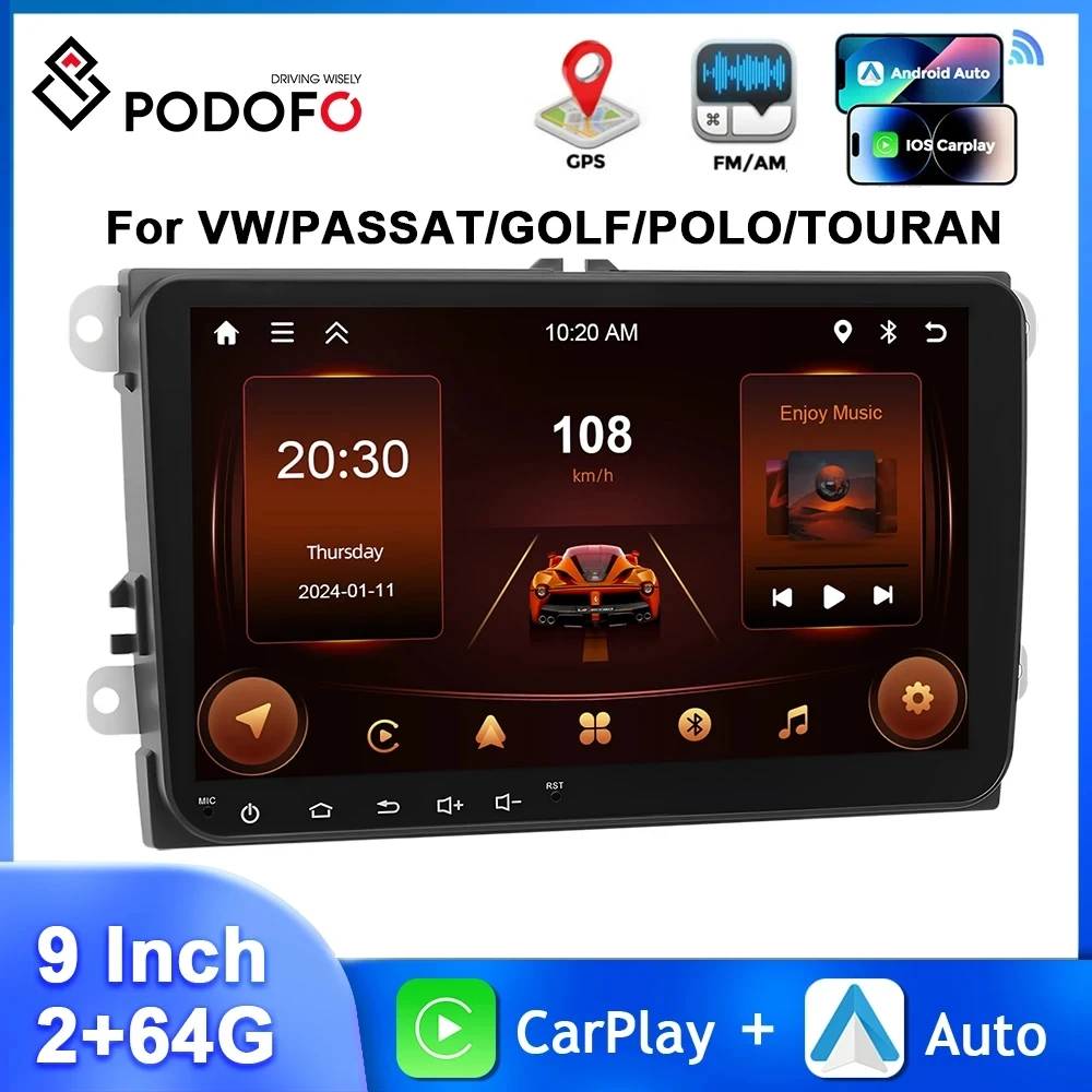 Автомобильный мультимедийный плеер Podofo, стерео-система на Android, 2 Гб ОЗУ, 64 Гб ПЗУ, с 9 "экраном, Wi-Fi, GPS, FM радио, для VW PASSAT, GOLF, POLO, BEETLE
Автомобильный мультимедийный плеер Podofo, стерео-система на Android, 2 Гб ОЗУ, 64 Гб ПЗУ, с 9 "экраном, Wi-Fi, GPS, FM радио, для VW PASSAT, GOLF, POLO, BEETLE