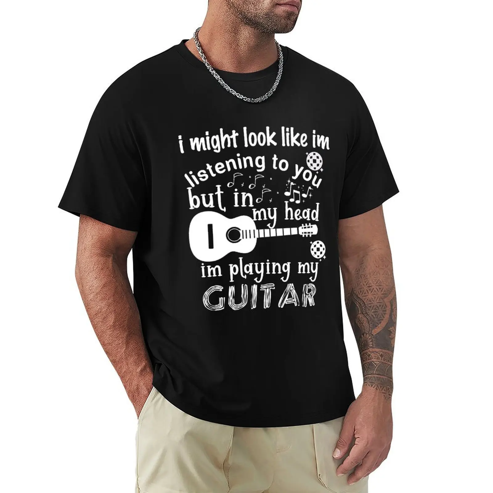 i might look like im listening to you but in my head im playing my guitar T-Shirt cotton graphic tees mens t shirts
i might look like im listening to you but in my head im playing my guitar T-Shirt cotton graphic tees mens t shirts