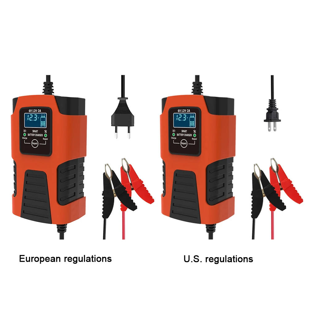6V 12V 2A Intelligent Repair Charger Multiple Protection Pulse Repair Charger Motorcycle Battery Charger for Lead-Acid GEL AGM
6V 12V 2A Intelligent Repair Charger Multiple Protection Pulse Repair Charger Motorcycle Battery Charger for Lead-Acid GEL AGM