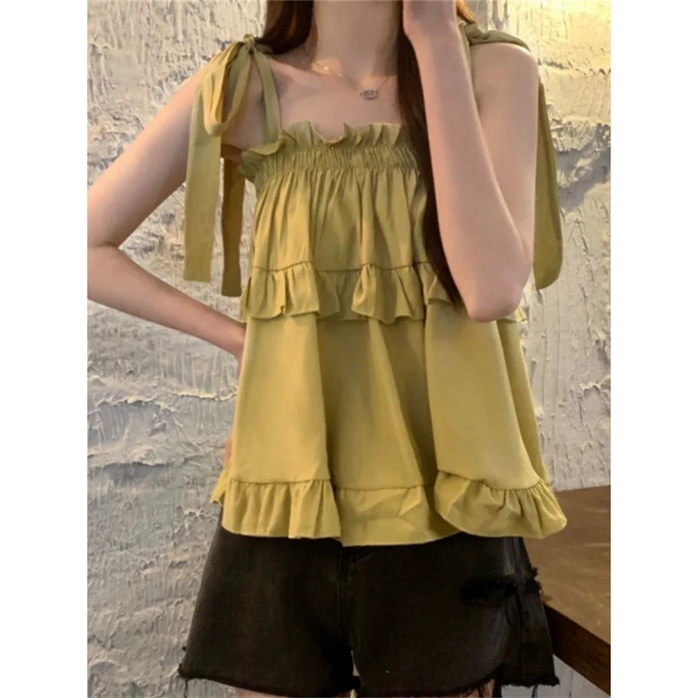 Ruffles Shirts And Blouses Korea Style Solid Fashion Woman Blouse 2026 Sleeveless Top Women Summer Square Neck Clothes New Shirt
Ruffles Shirts And Blouses Korea Style Solid Fashion Woman Blouse 2026 Sleeveless Top Women Summer Square Neck Clothes New Shirt