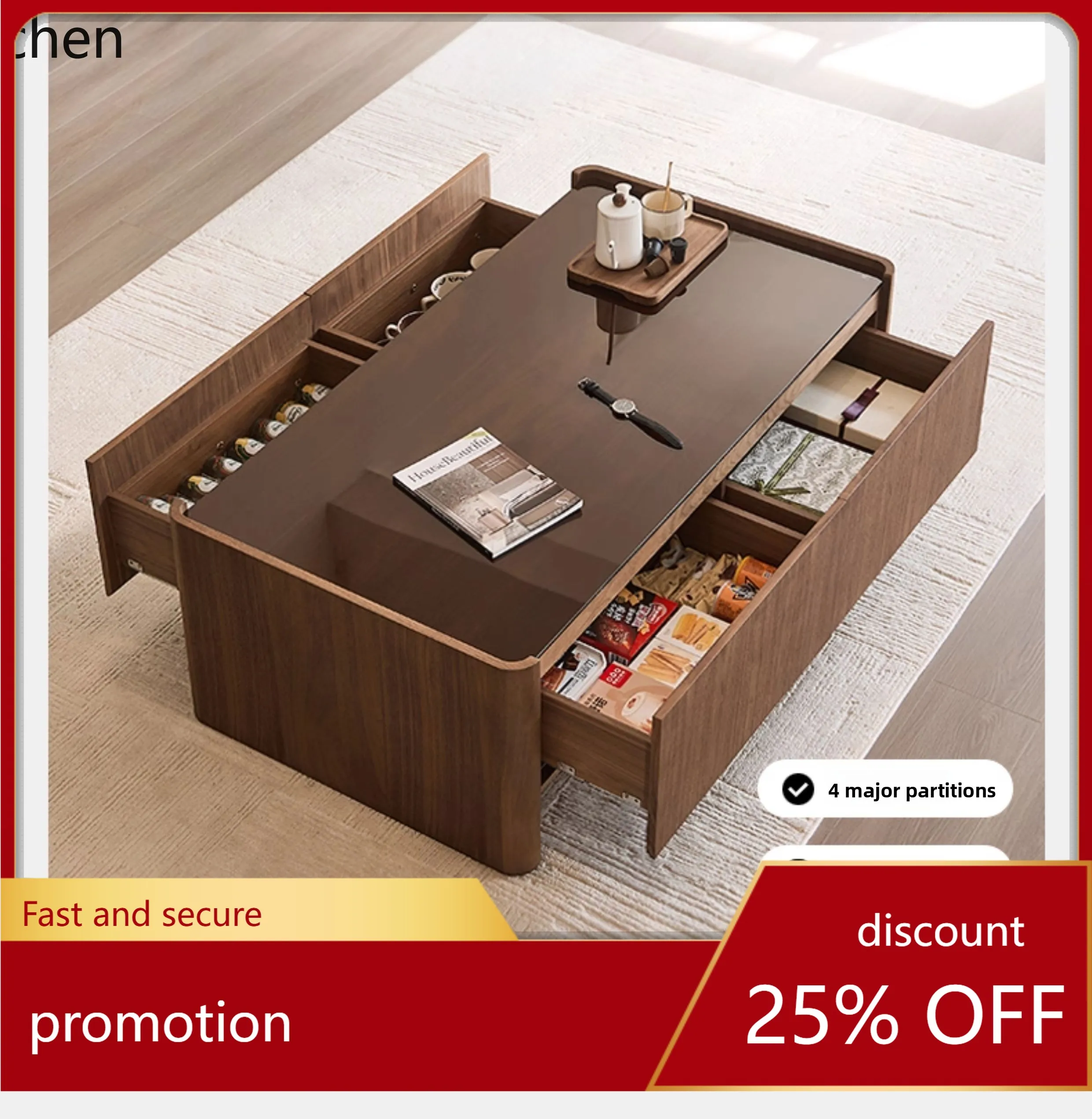 CZ Living Room Home Small Apartment High-End Small Vintage Coffee Table Simple Modern High-End Feel Black
CZ Living Room Home Small Apartment High-End Small Vintage Coffee Table Simple Modern High-End Feel Black