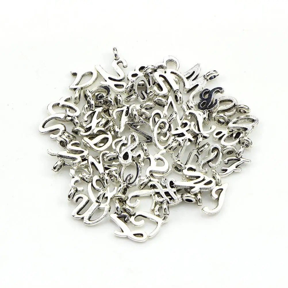 52 Pcs Letter Charm Pendants Silver Plated Color Jewelry Making Supplies Bracelet Accessories DIY Crafts Valentine Gifts
52 Pcs Letter Charm Pendants Silver Plated Color Jewelry Making Supplies Bracelet Accessories DIY Crafts Valentine Gifts