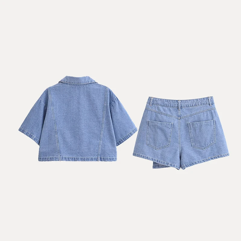 High Waist Denim irt And Skirt Set Women's Faion Summer 2025 Polyester Fiber Z Brand New Arrival
High Waist Denim irt And Skirt Set Women's Faion Summer 2025 Polyester Fiber Z Brand New Arrival
