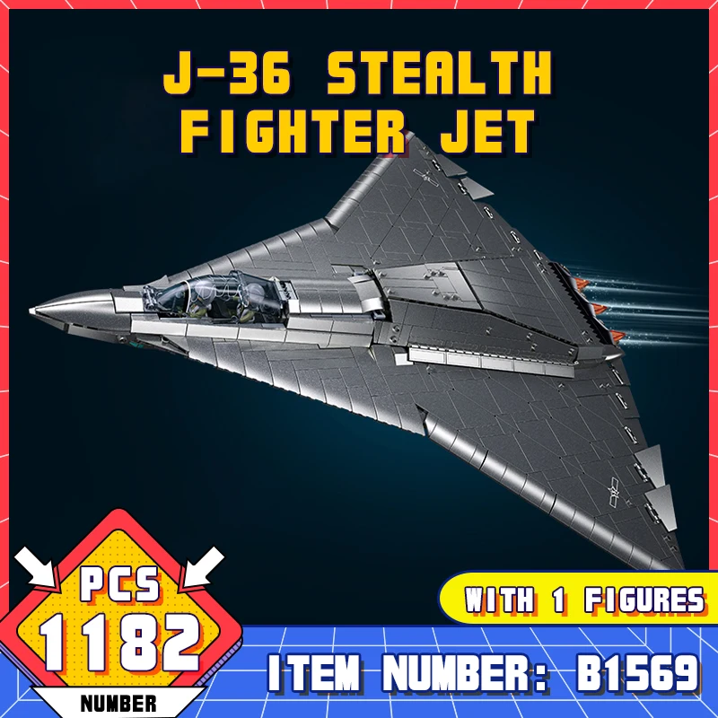 M38-B1569 6th Generation Stealth Fighter J-36 Bomber Assembly Model Aerospace Air Force Military Brick Toy High-Tech Plane Gifts
M38-B1569 6th Generation Stealth Fighter J-36 Bomber Assembly Model Aerospace Air Force Military Brick Toy High-Tech Plane Gifts