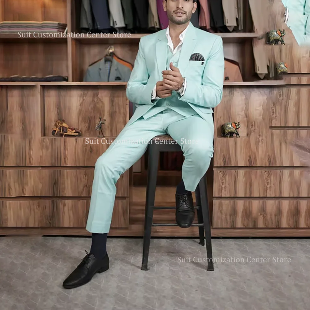 Solid Color Suits For Men Set 3 Pieces Fashion Single Breasted Notch Lapel Office Work Formal Party Wedding Tailor-Made Outfits
Solid Color Suits For Men Set 3 Pieces Fashion Single Breasted Notch Lapel Office Work Formal Party Wedding Tailor-Made Outfits