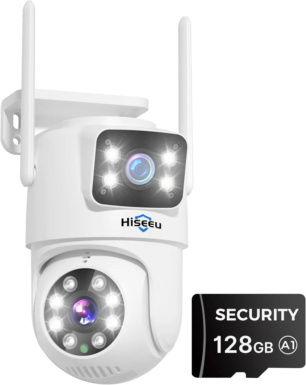 Wireless Dual Lens PTZ Outdoor Security Camera with 128GB SD Card, 2K WiFi, Color Night Vision
Wireless Dual Lens PTZ Outdoor Security Camera with 128GB SD Card, 2K WiFi, Color Night Vision