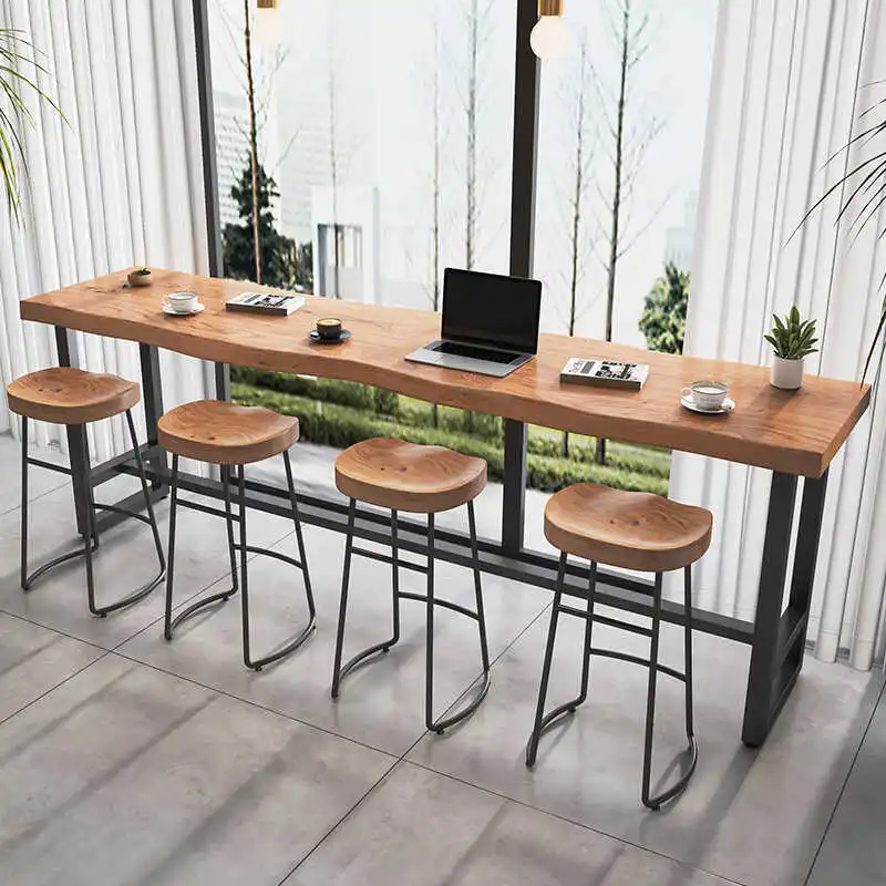 Bar table Solid wood against the wall Balcony Leisure wine Bar cafe Milk tea shop Commercial high-footed tables and chairs Ameri
Bar table Solid wood against the wall Balcony Leisure wine Bar cafe Milk tea shop Commercial high-footed tables and chairs Ameri