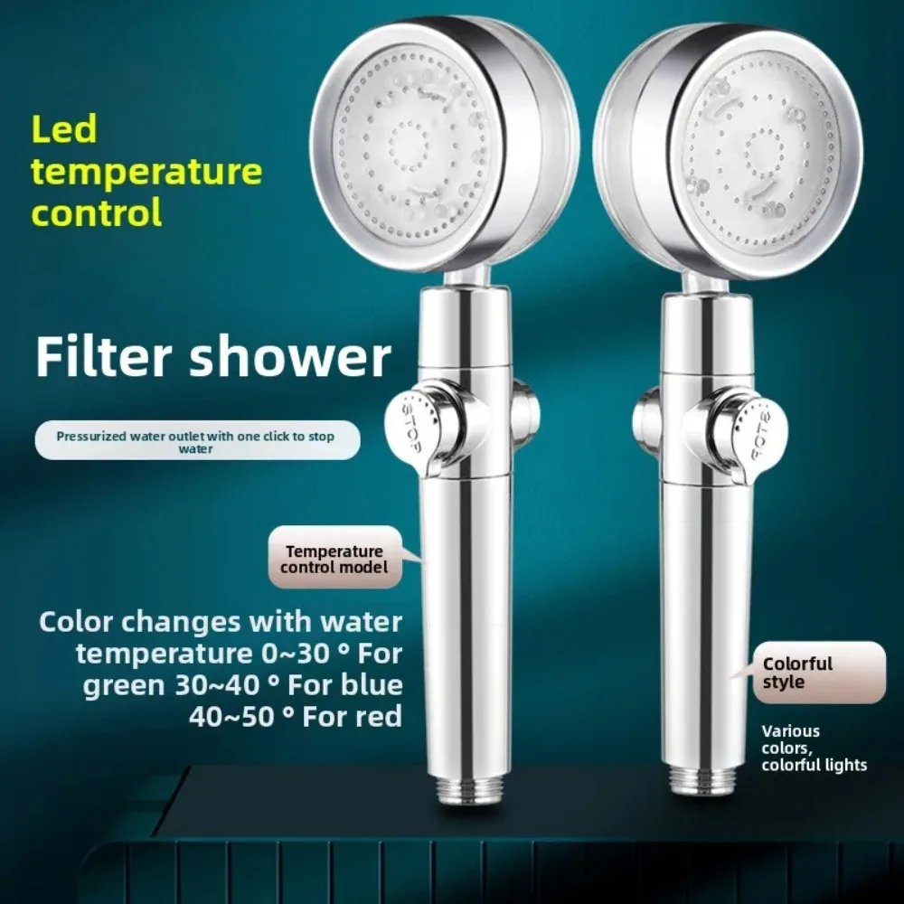 Насадка для душа с турбонаддувом, красочная насадка для душа с регулируемой температурой, фильтр для остановки воды в один клик, бытовая ручная насадка для душа, новая
Насадка для душа с турбонаддувом, красочная насадка для душа с регулируемой температурой, фильтр для остановки воды в один клик, бытовая ручная насадка для душа, новая