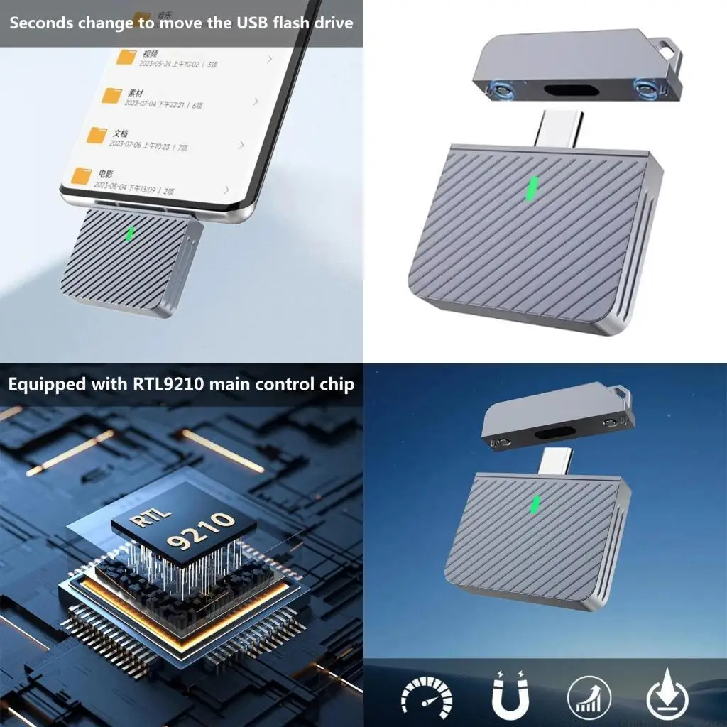 High Speed M.2 SSD Enclosure with Type C Connector Easy Plug and Play Design for PC and
High Speed M.2 SSD Enclosure with Type C Connector Easy Plug and Play Design for PC and