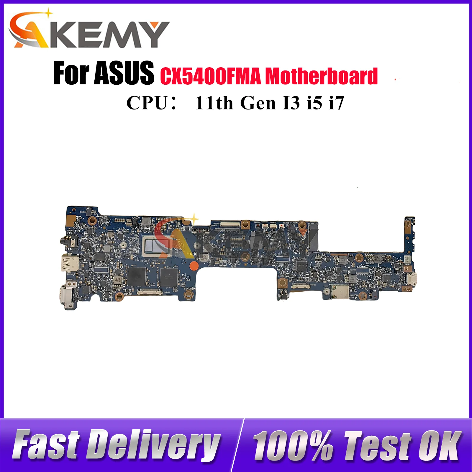 CX5400FMA Laptop Motherboard For ASUS Chromebook Flip CX5 CX5400F CX5400FMA Mainboard With 11th Gen I3 i5 i7 100% tests OK stk
CX5400FMA Laptop Motherboard For ASUS Chromebook Flip CX5 CX5400F CX5400FMA Mainboard With 11th Gen I3 i5 i7 100% tests OK stk