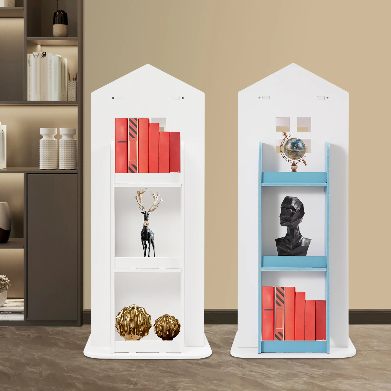4 Tiers 360° Rotating Children's Bookshelf Book Organizer for Storage Books, Toys, etc White Blue/White
4 Tiers 360° Rotating Children's Bookshelf Book Organizer for Storage Books, Toys, etc White Blue/White