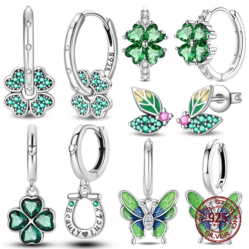 New in 925 Sterling Silver Lucky Clover Earrings for Women Girl Green Leaf Ear Studs Fine Jewelry Fashion Luxury Anniversary
New in 925 Sterling Silver Lucky Clover Earrings for Women Girl Green Leaf Ear Studs Fine Jewelry Fashion Luxury Anniversary