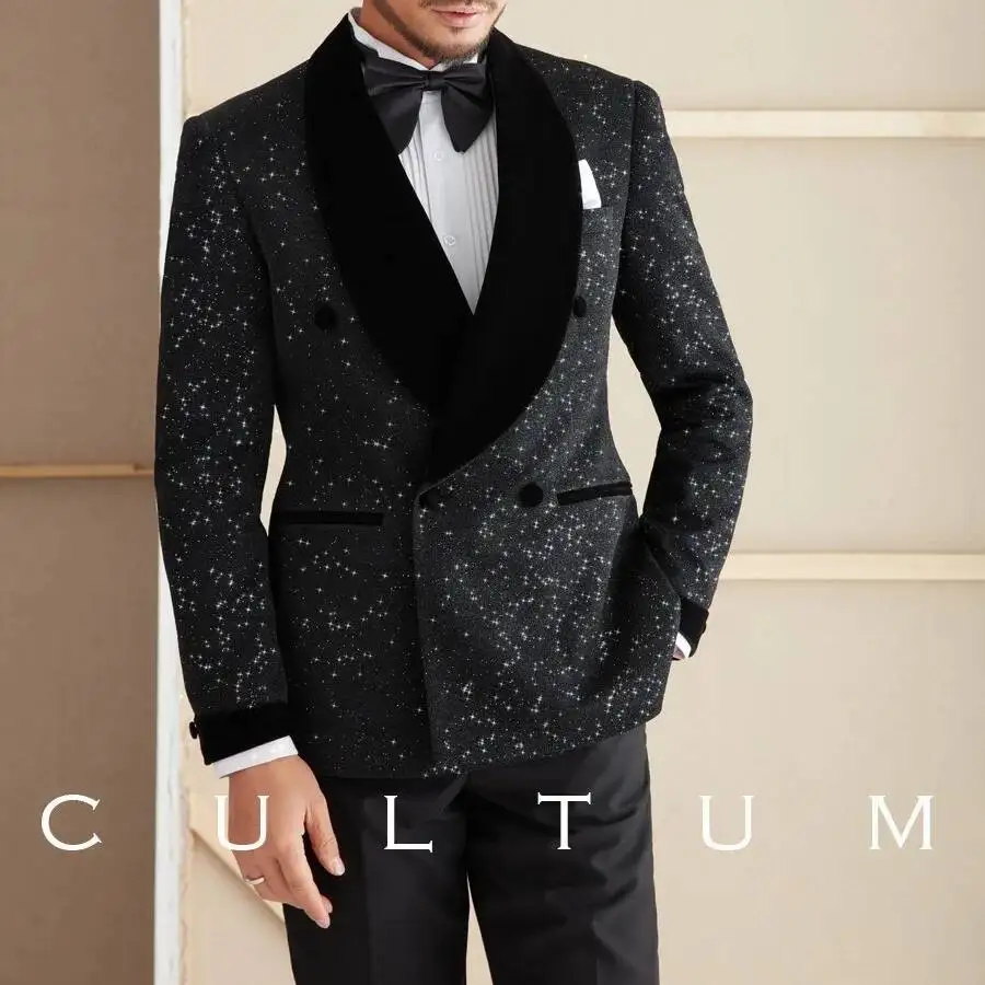 Dress A Shiny Set Banquet For Men With A Green Fruit Collar And Double Breasted Buttons Suitable For Hosting The Groom's
Dress A Shiny Set Banquet For Men With A Green Fruit Collar And Double Breasted Buttons Suitable For Hosting The Groom's