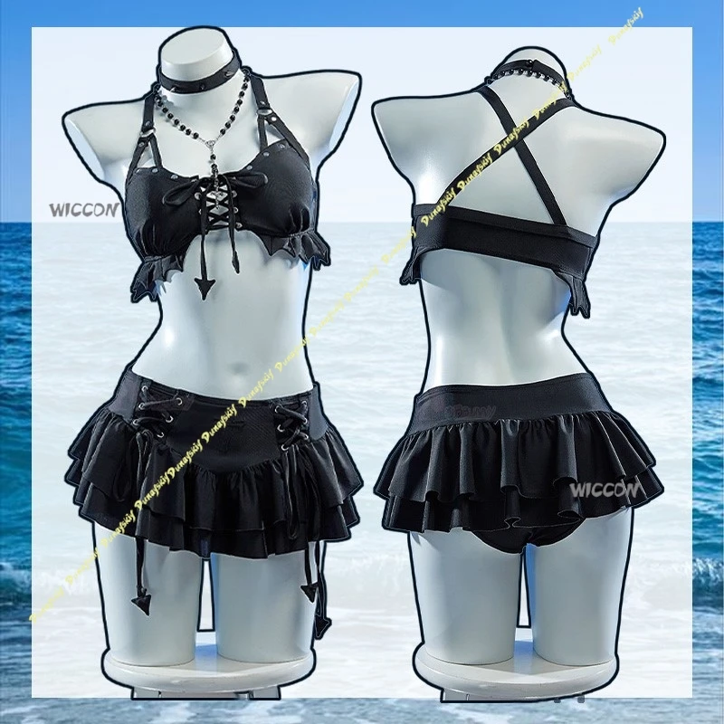 Cosplay Costume Girls Sexy Suit Mi Hai Sha Swimsuit Gothic Dark Style Niche Split Pants Underwear Black Cute Christmas Halloween
Cosplay Costume Girls Sexy Suit Mi Hai Sha Swimsuit Gothic Dark Style Niche Split Pants Underwear Black Cute Christmas Halloween