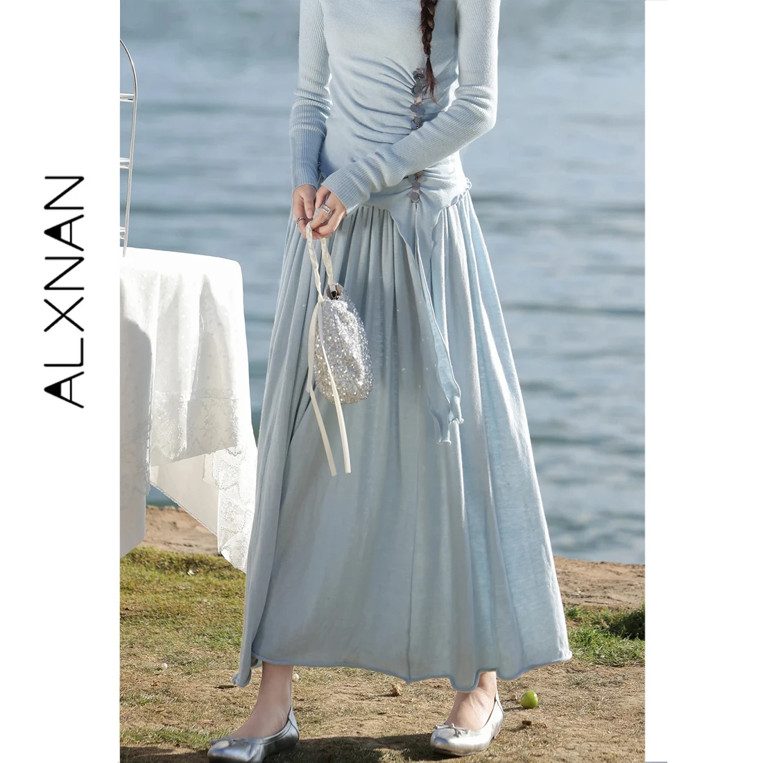 Синяя юбка ALXNAN с высокой талией, элегантная длинная женская юбка, летняя повседневная свободная модель с эластичной талией, женская одежда L529166BSQ
Синяя юбка ALXNAN с высокой талией, элегантная длинная женская юбка, летняя повседневная свободная модель с эластичной талией, женская одежда L529166BSQ